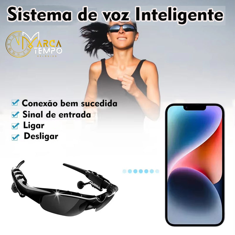 Òculos de Sol Bluetooth inteligentes - ouça músicas e chamadas com estilo e conforto