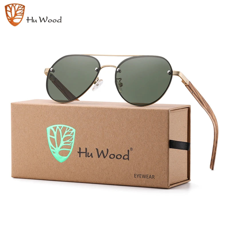 Hu Wood Polarizados Óculos de Sol