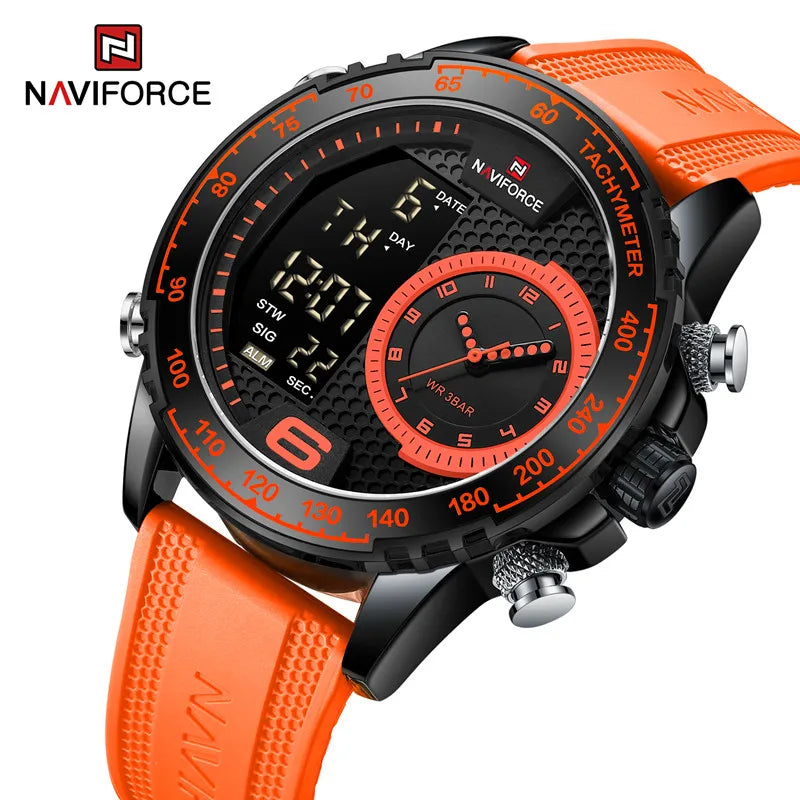 NAVIFORCE Relógio de Moda Masculino Digital Dual Time