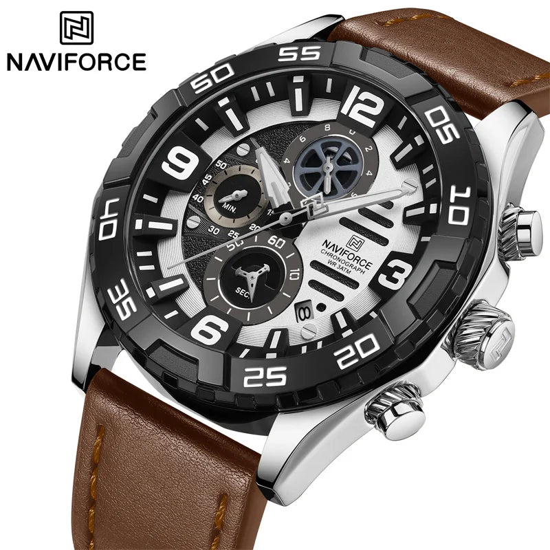 NAVIFORCE  Original Relógios Masculinos Clássicos Luxo Quartzo