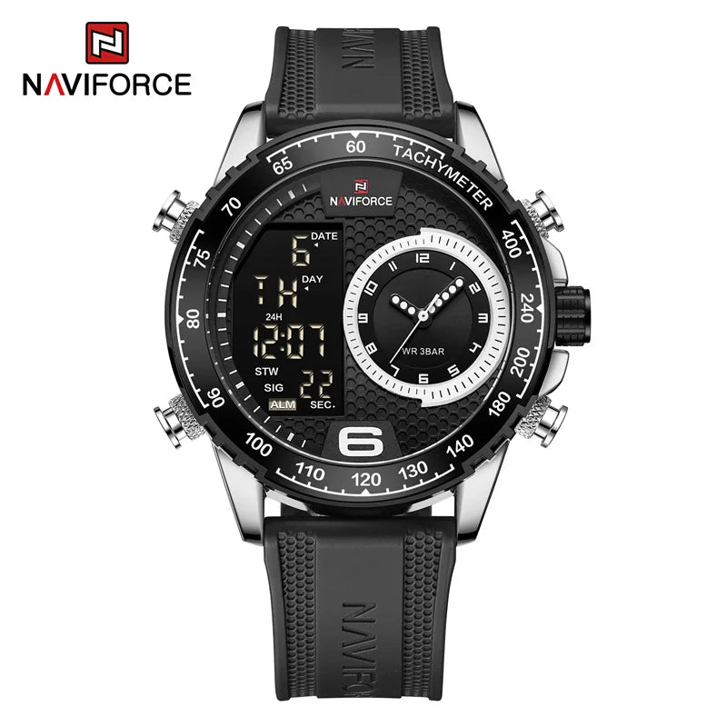 NAVIFORCE Relógio de Moda Masculino Digital Dual Time