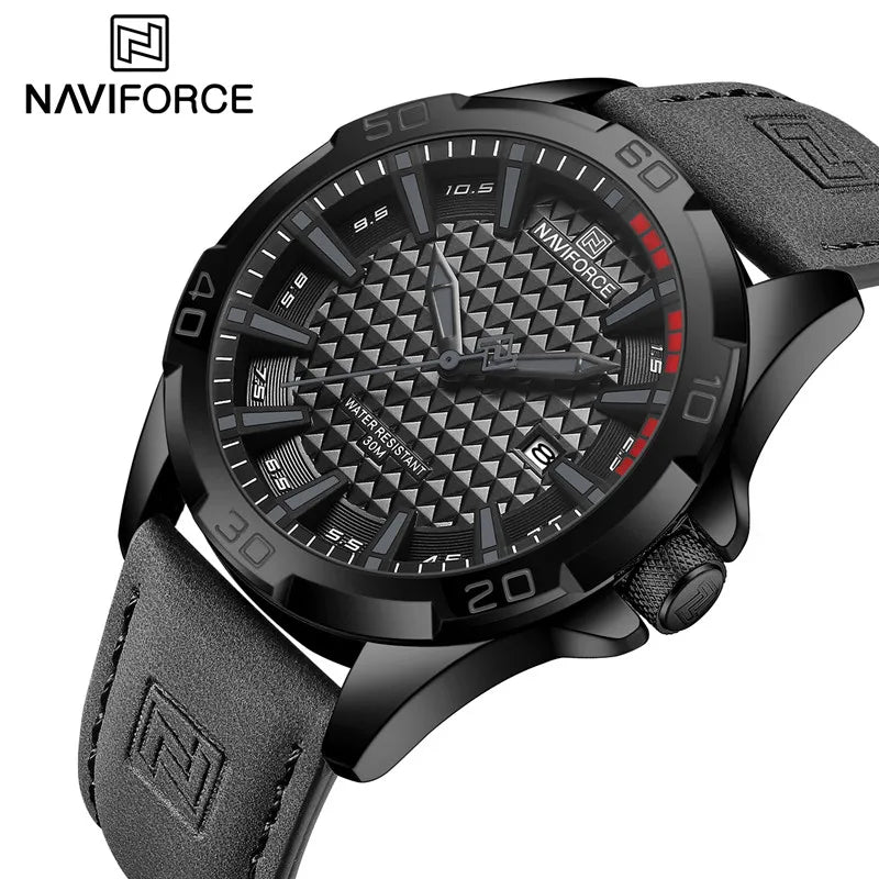 NAVIFORCE Casual Esportivo Militar De Quartzo Analógico - MarcaTempo