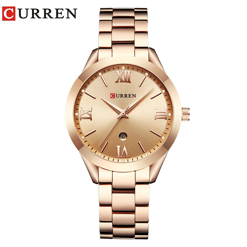 Curren relógio feminino luxo  Elegância Clássica